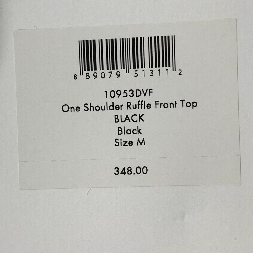 Diane von Furstenberg One-Shoulder Ruffle Circle M - Picture 7 of 10